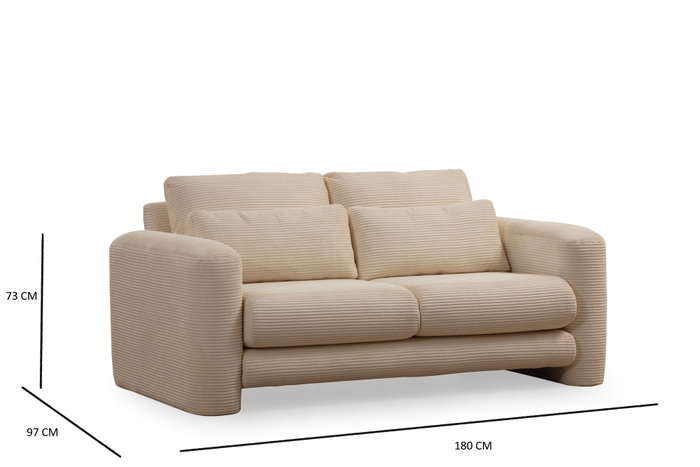 Atelier Del Sofa Lily Beige - Sofá de 2 plazas Atelier Del Sofa Lily Beige - Sofá de 2 plazas